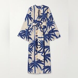 Johanna Ortiz Sotaviento Tunic Blue Palms Dress